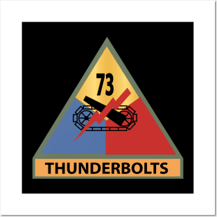 73rd Tank Battalion -Thunderbolts w SSI Name Tape X 300 Posters and Art